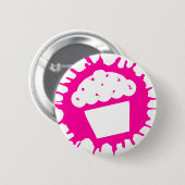 cupcake splatt ronde button 5,7 cm (Voorkant /achterkant)