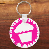 cupcake splatt sleutelhanger (Voorkant)