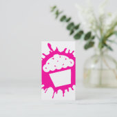 cupcake splatt visitekaartje (Staand voorkant)