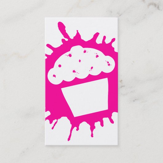 cupcake splatt visitekaartje (Voorkant)