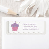 Cupcake Sprinkels Feest Retouradres Label (Insitu)