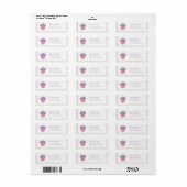 Cupcake Sprinkels Feest Retouradres Label (Full Sheet)