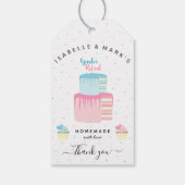 Cupcake sprinkhaanroze blauw Geslacht Ongelooflijk Cadeaulabel (Achterkant)