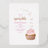 Cupcake Sprinkle baby douche uitnodigingen (Voorkant)