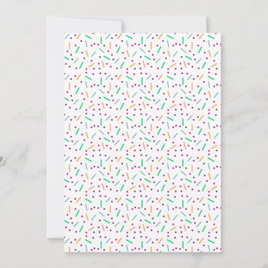 Cupcake Sprinkle Baby shower nodigt neutrale kleur Kaart (Achterkant)