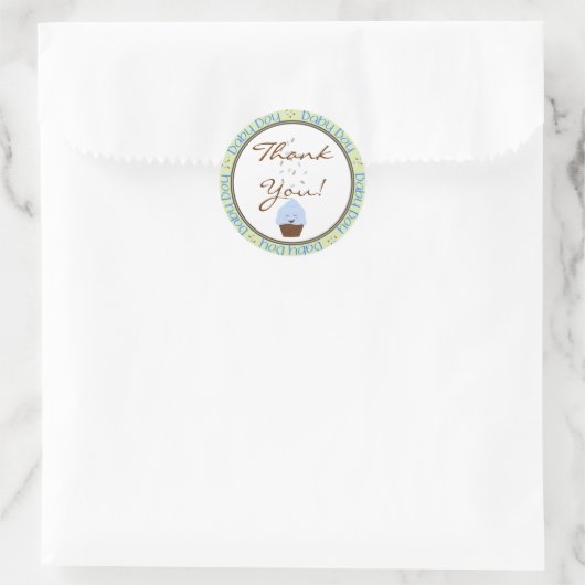 Cupcake Sprinkles Baby Boy Sticker (Tas)