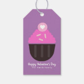 Cupcake Sprinkles Bakery Happy Valentines Day Cadeaulabel (Voorkant)