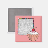 Cupcake & Sprinkles Fotomagneet Magneet (Voorkant / Achterkant)