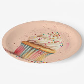 Cupcake Sprinkles Verjaardagspapier Bord (Gekanteld)