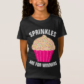 CUPCAKE SPRINKLES ZIJN VOOR WINNERS GIRLS T-SHIRT (Voorkant)