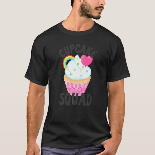 Cupcake Squad Retro T-shirt (Voorkant)