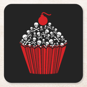 Cupcake Square Paper Onderzetter