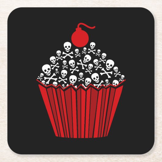 Cupcake Square Paper Onderzetter (Voorkant)