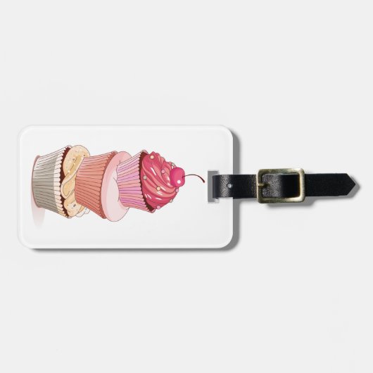 Cupcake Stack Bagagelabels (Voorkant horizontaal)