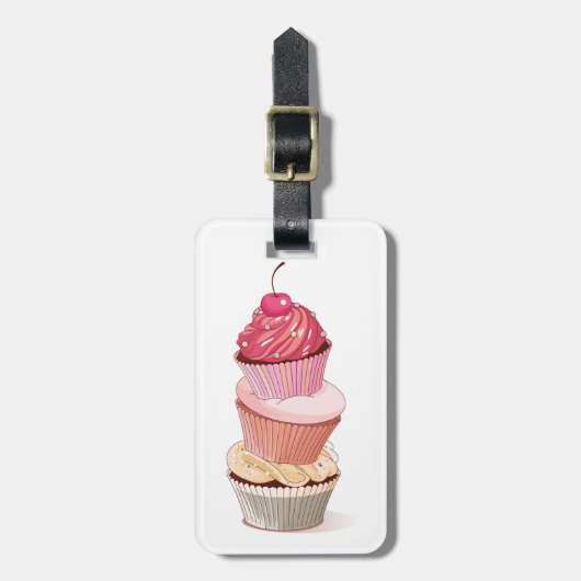 Cupcake Stack Bagagelabels (Voorkant verticaal)