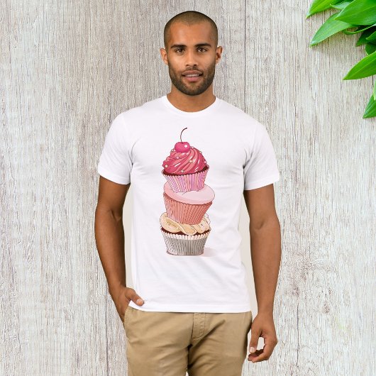 Cupcake Stack Heren T-Shirt