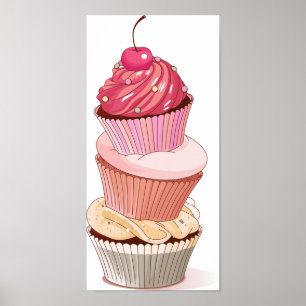 Cupcake Stack Poster