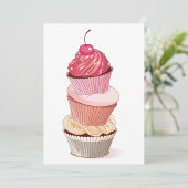 Cupcake Stack uitnodigingen