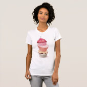 Cupcake Stack Vrouwen T-shirt (Voorkant volledig)