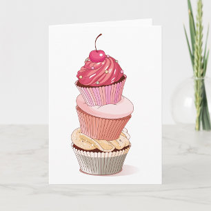 Cupcake Stack Wenskaarten Kaart