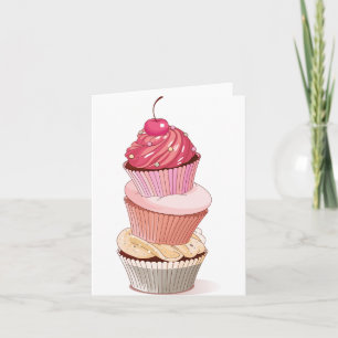 Cupcake Stapel Notitiekaarten