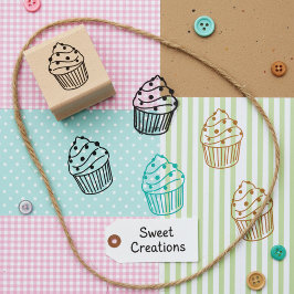 Cupcake Stempel - Mini Houten Kunststempel voor Am