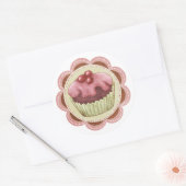 Cupcake Sticker ideaal voor jam of zelfgemaakte ar (Envelop)