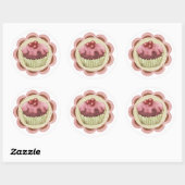 Cupcake Sticker ideaal voor jam of zelfgemaakte ar (Vel)