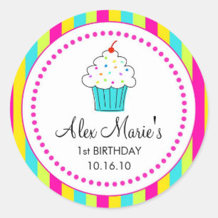 Cupcake-stickers / Favor-tags Ronde Sticker
