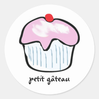 Cupcake-stickers Ronde Sticker