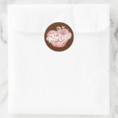 Cupcake-stickers Ronde Sticker (Tas)