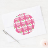 Cupcake-stickers Ronde Sticker (Envelop)