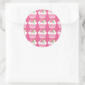 Cupcake-stickers Ronde Sticker (Tas)