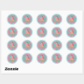 Cupcake-stickers Ronde Sticker (Vel)