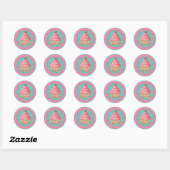 Cupcake-stickers Ronde Sticker (Vel)