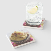 Cupcake Stone Onderzetter (Zijkant)