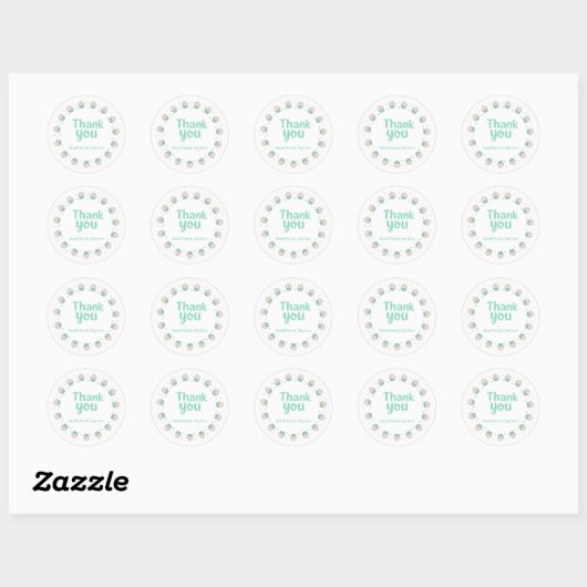 Cupcake Strooibaksel Bedankt Sticker (Vel)