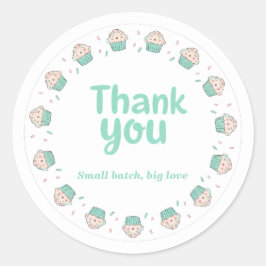 Cupcake Strooibaksel Bedankt Sticker