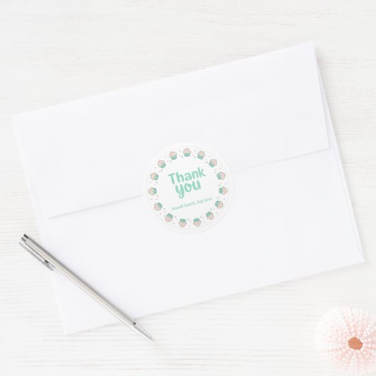 Cupcake Strooibaksel Bedankt Sticker (Envelop)