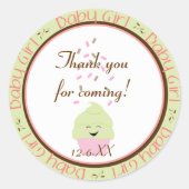 Cupcake strooit Baby Meisje Sticker (Voorkant)