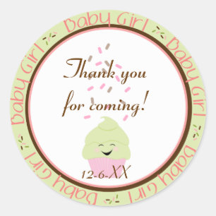 Cupcake strooit Baby Meisje Sticker