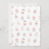 Cupcake & Stud Muffin gezamenlijke feestuitnodigin Kaart (Achterkant)