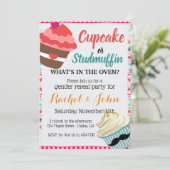 Cupcake Stud Muffin Schattige Baby shower Custom R Kaart (Staand voorkant)