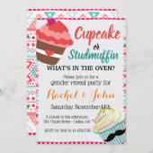 Cupcake Stud Muffin Schattige Baby shower Custom R Kaart (Voorkant / Achterkant)