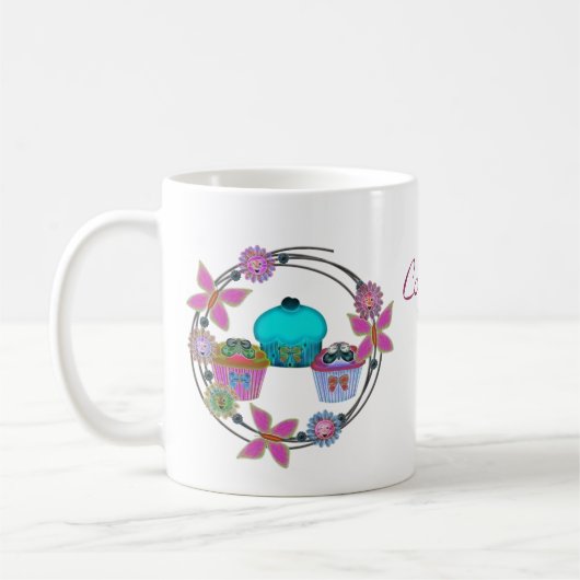 Cupcake Sunday Tweekleurige Koffiemok (Links)