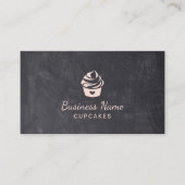 Cupcake Sweet Cake Pastry Chef Bakery Chalkboard Visitekaartje (Voorkant)