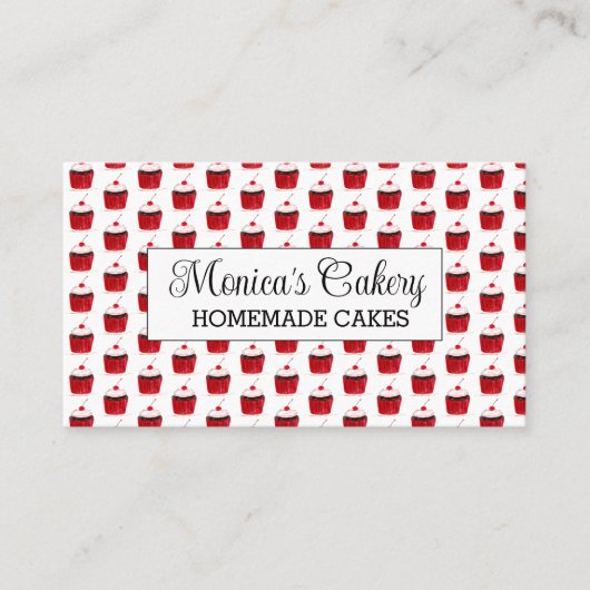 Cupcake Sweet Cakes Homemade Bakery Visitekaartje (Voorkant)