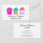 Cupcake Sweet Cakes Homemade Bakery Visitekaartje (Voorkant / Achterkant)