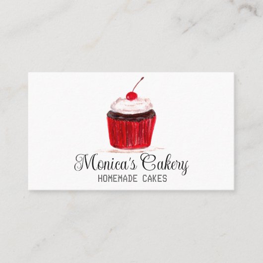 Cupcake Sweet Cakes Homemade Bakery Visitekaartje (Voorkant)