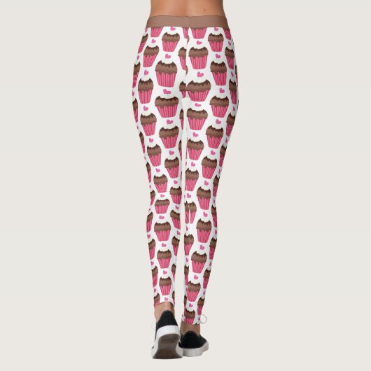 Cupcake Sweet Dessert Bakery Cake Pattern Leggings (Achterkant)